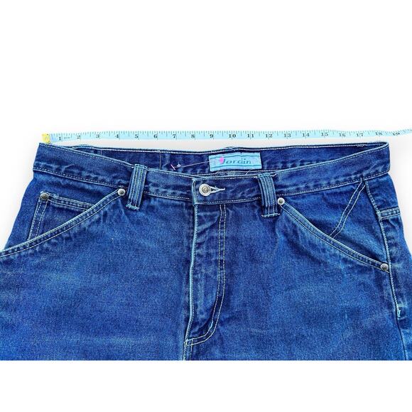 JORDIN Y2K Baggy Wide Leg Blue Carpenter Jeans Cyberpunk JNCO Style 38x32 Skater - Picture 13 of 16